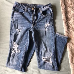 American Eagle ripped skinny jeans